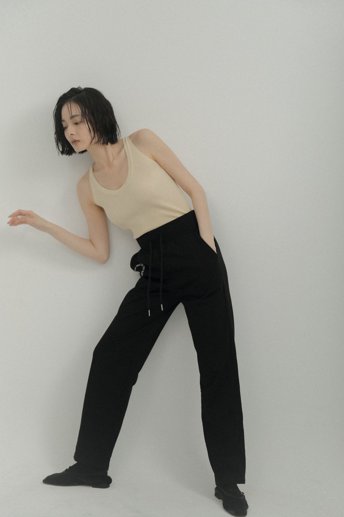LM Leme logo trousers(Black)