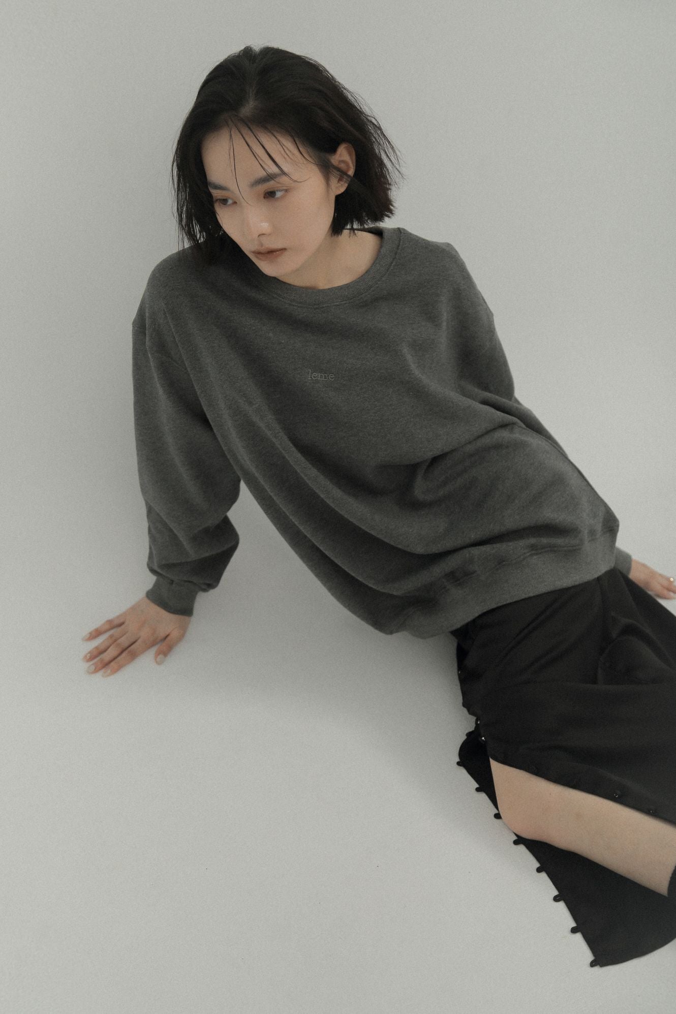 LM Leme logo sweatshirt(Dark grey)