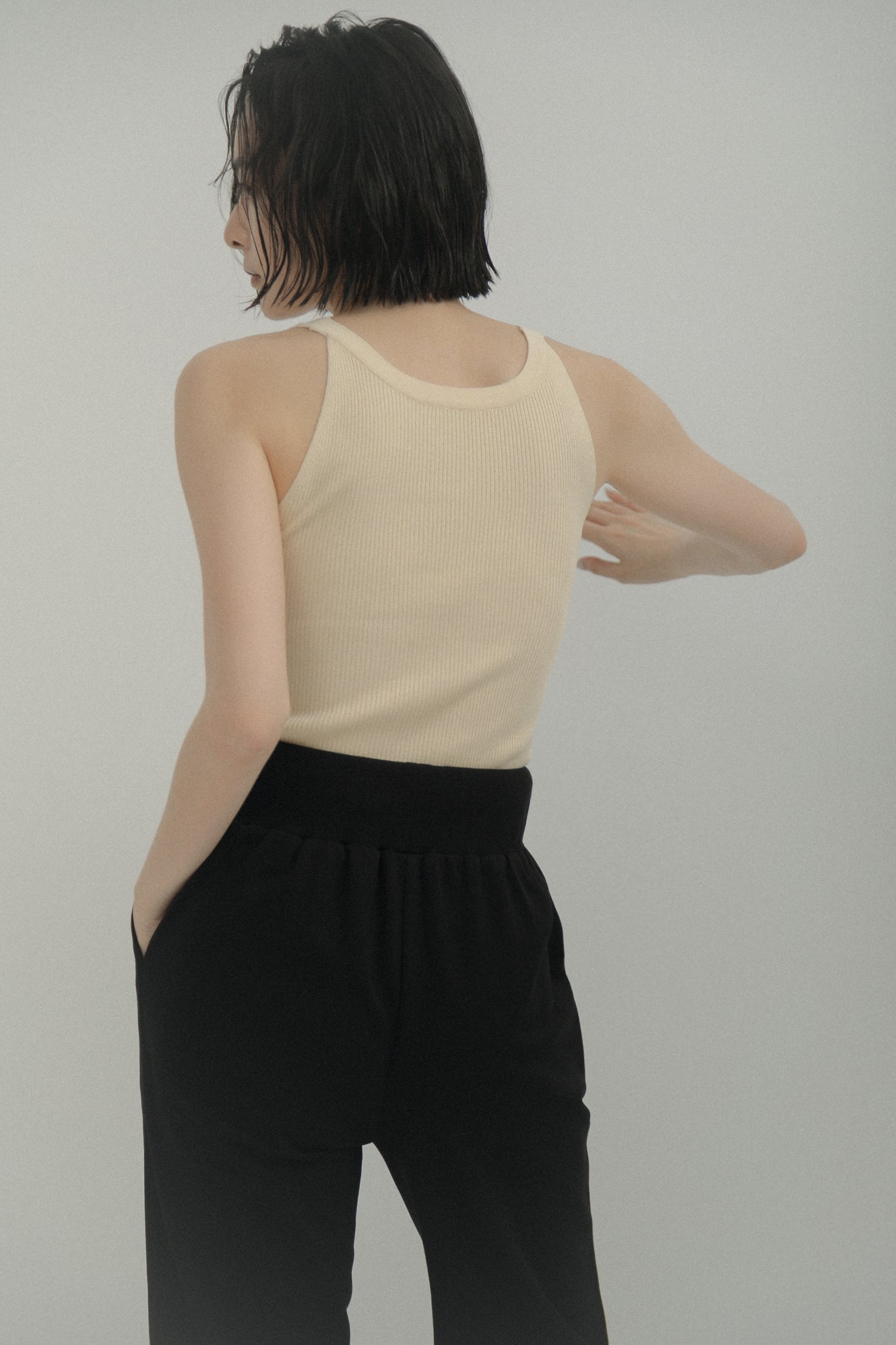 leme 2way knit vest(Beige)