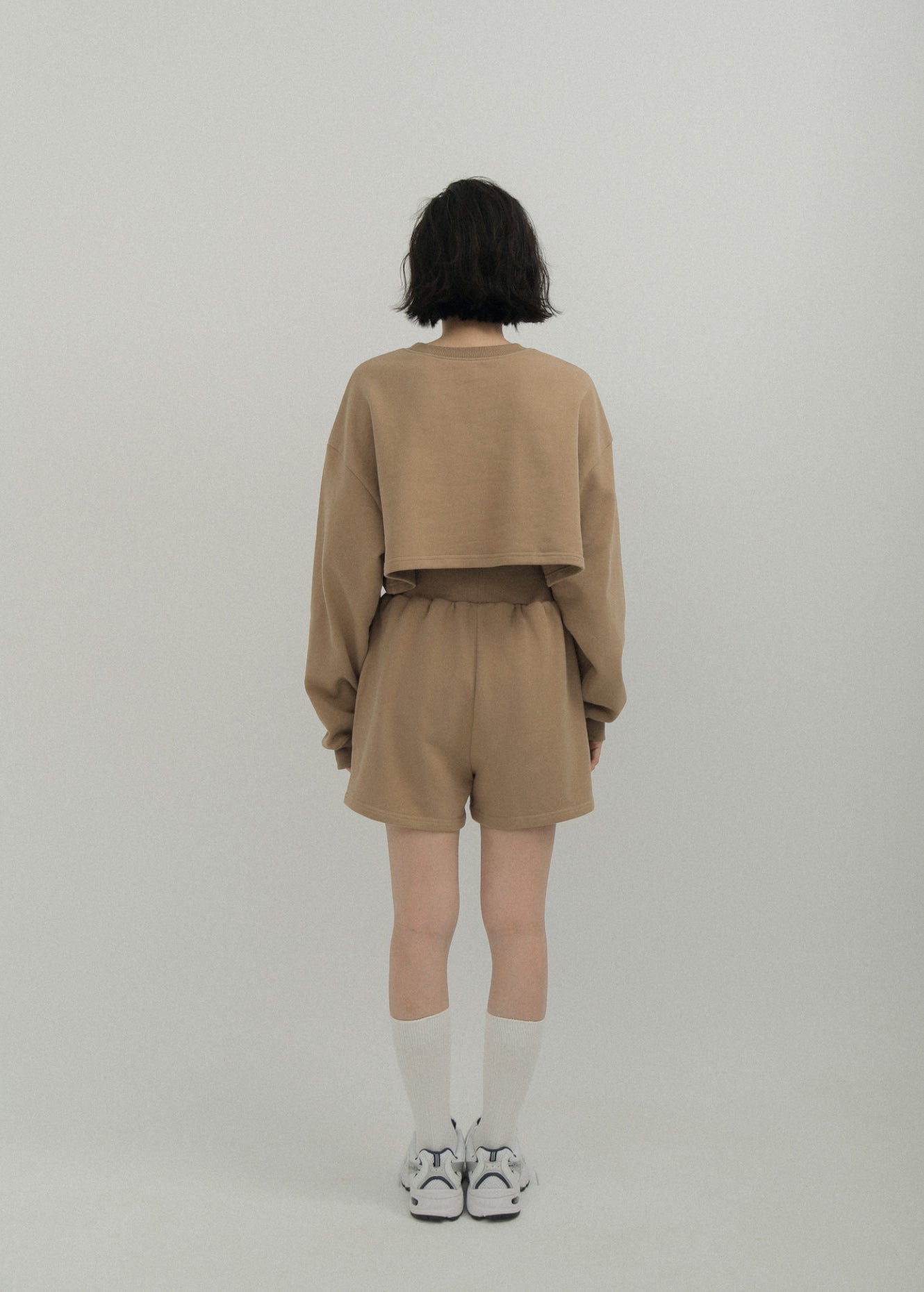 LM Leme logo cotton shorts(Brown)