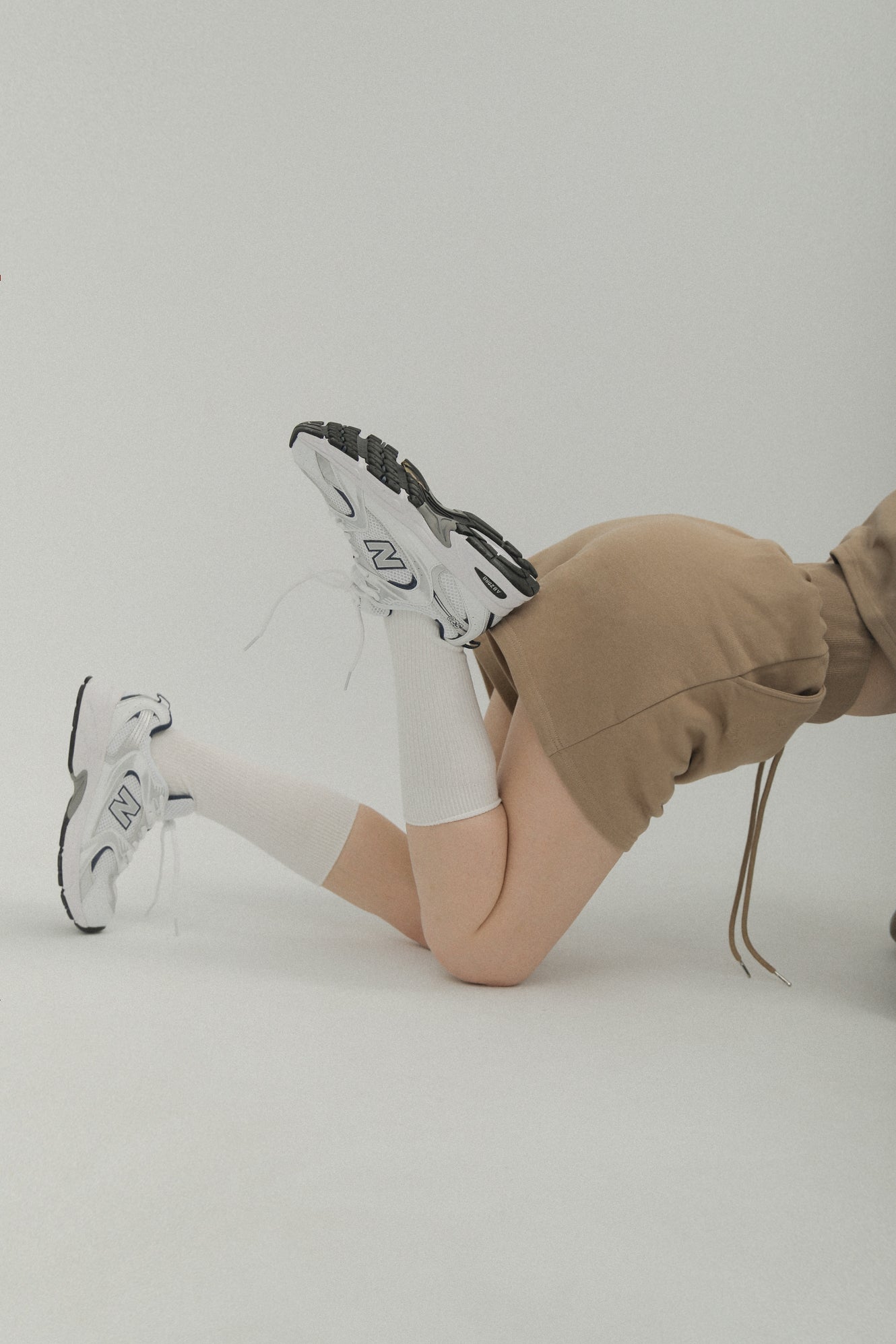 LM Leme logo cotton shorts(Brown)