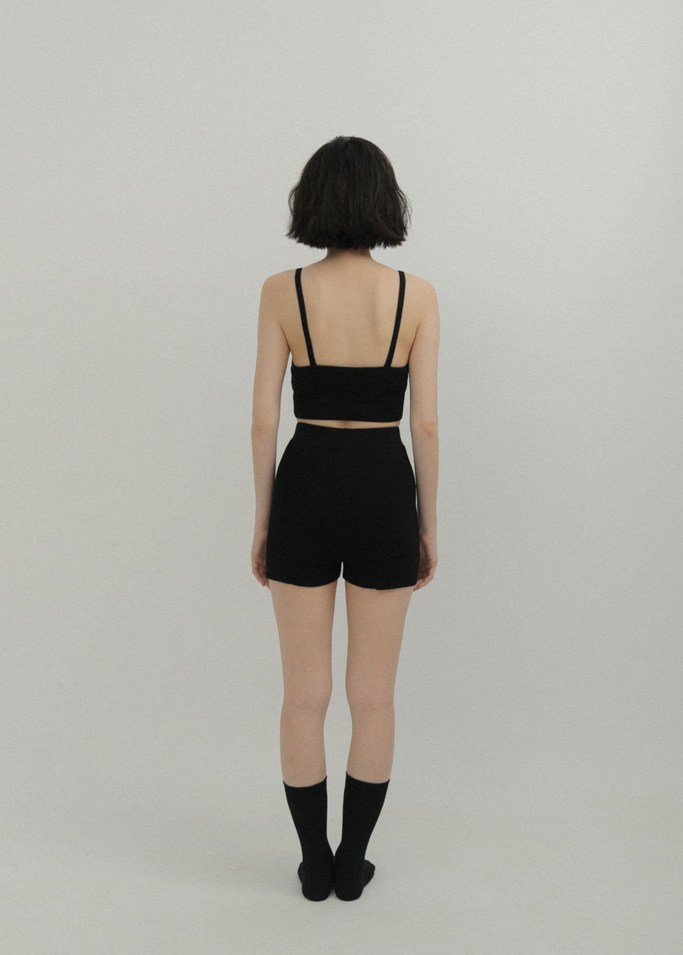 LM knit short(black)