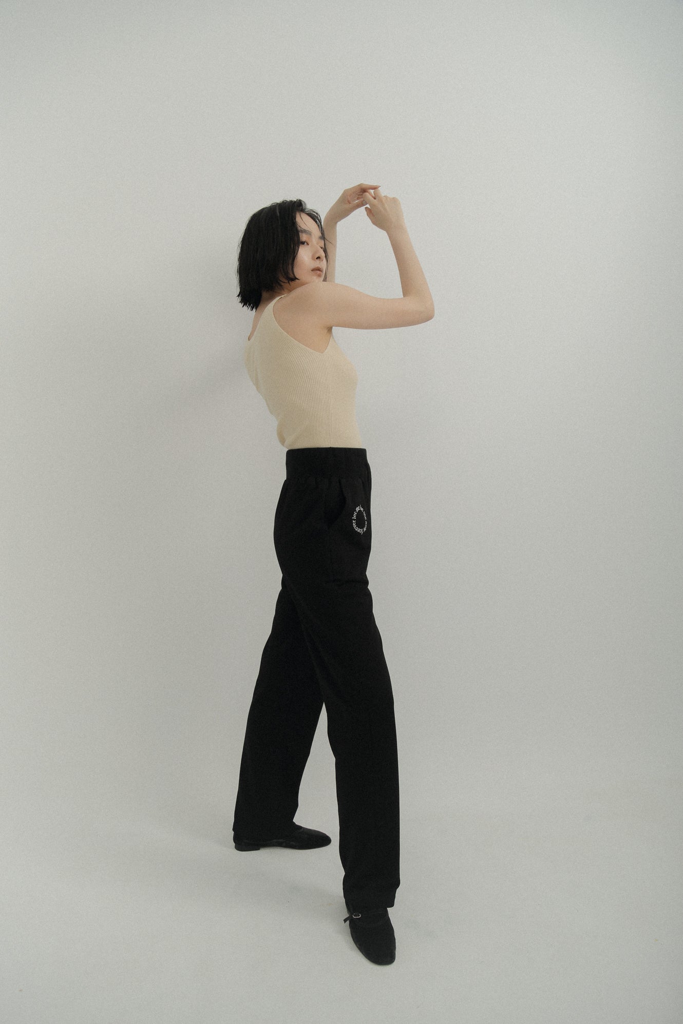LM Leme logo trousers(Black)