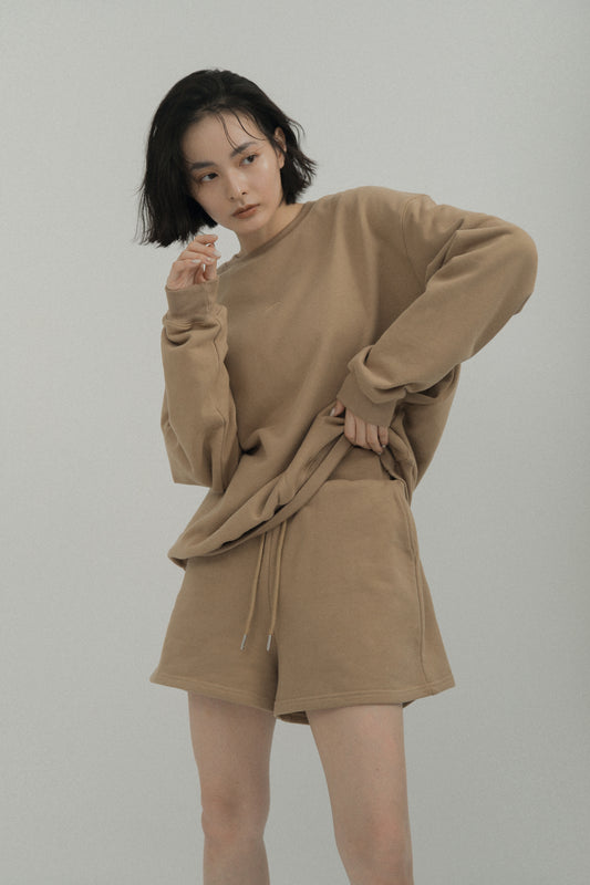 LM Leme logo cotton shorts(Brown)