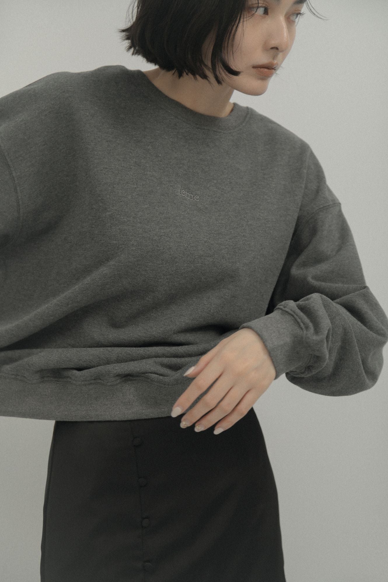 LM Leme logo sweatshirt(Dark grey)