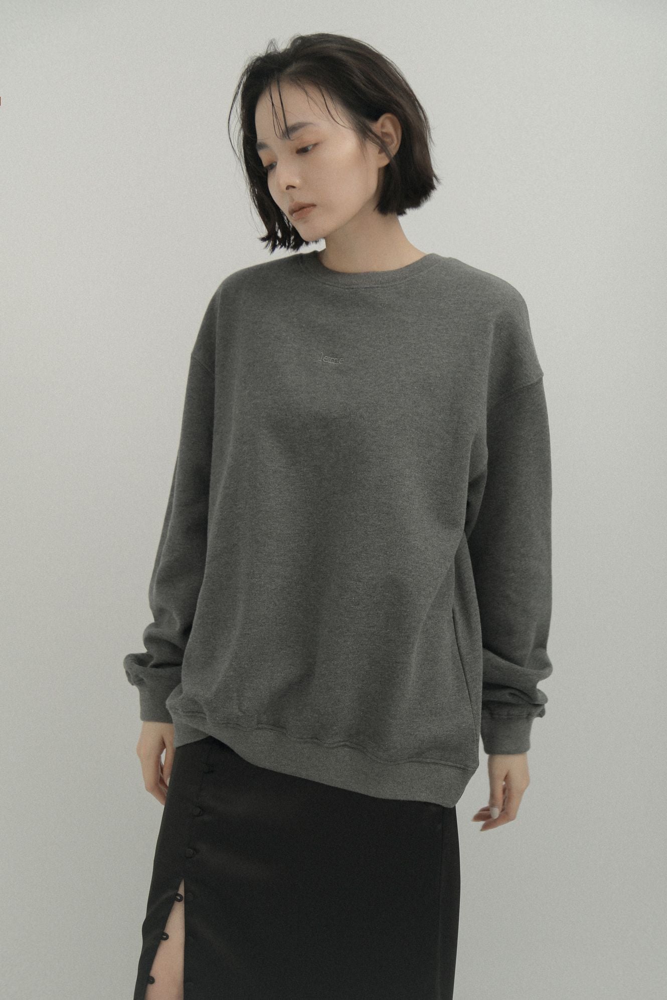 LM Leme logo sweatshirt(Dark grey)