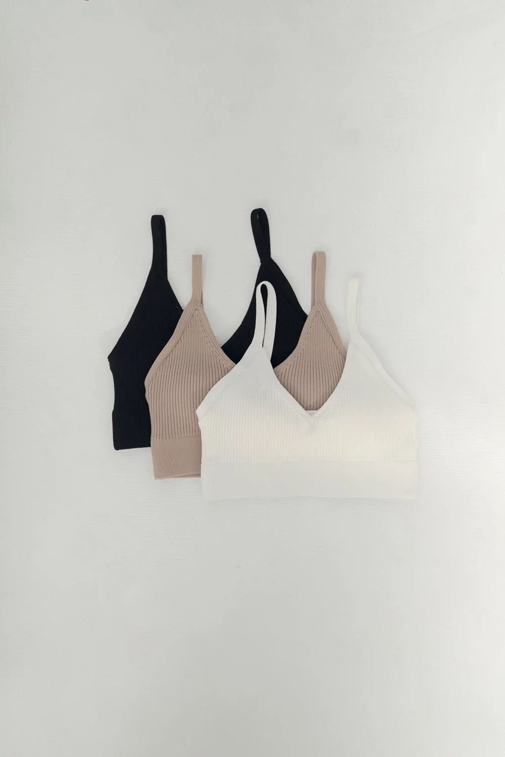 LM knit bra top(Sand)